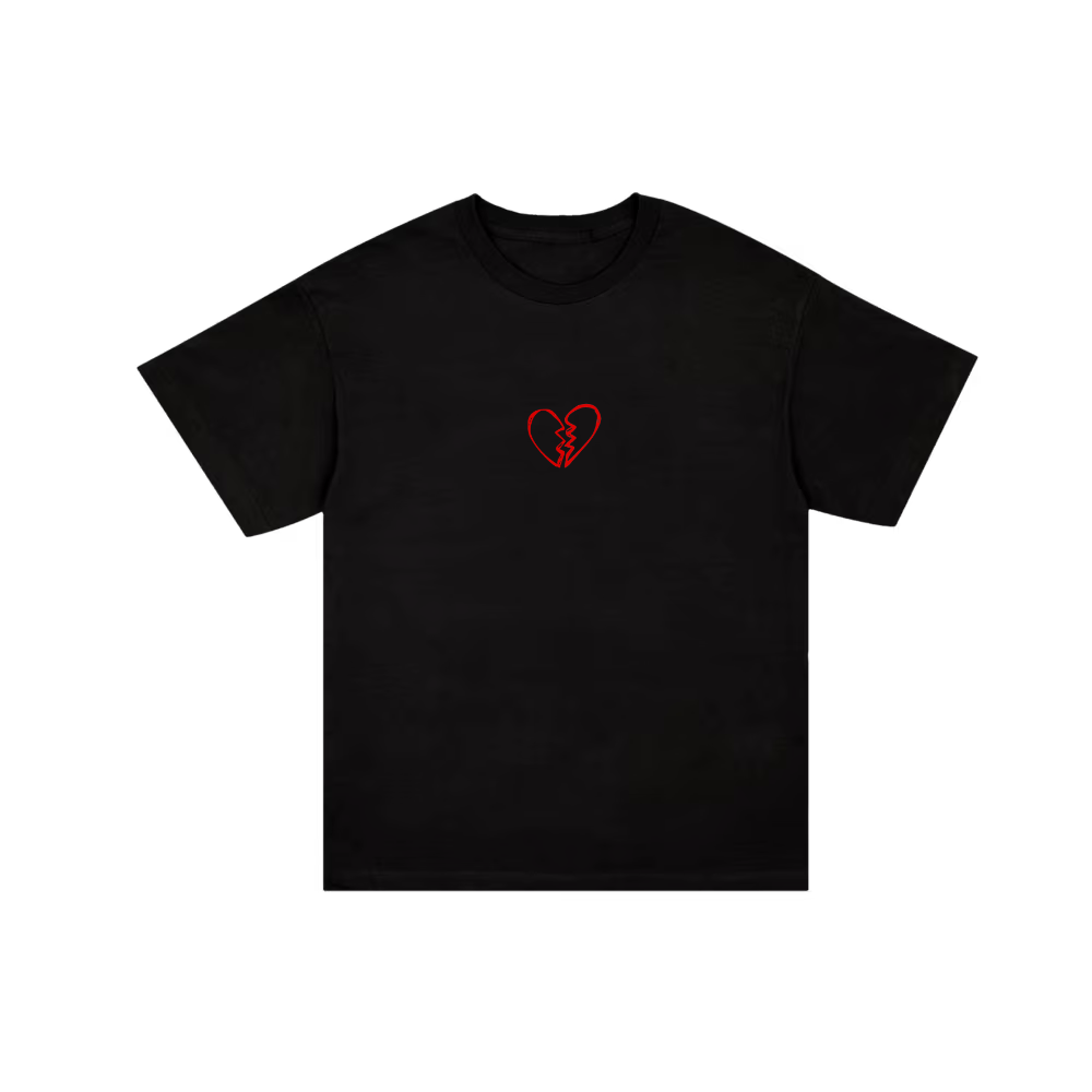 T-SHIRT DTB NERA - ROSSO GLITTER