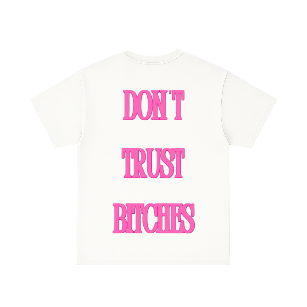 T-SHIRT DTB BIANCA - ROSA GLITTER