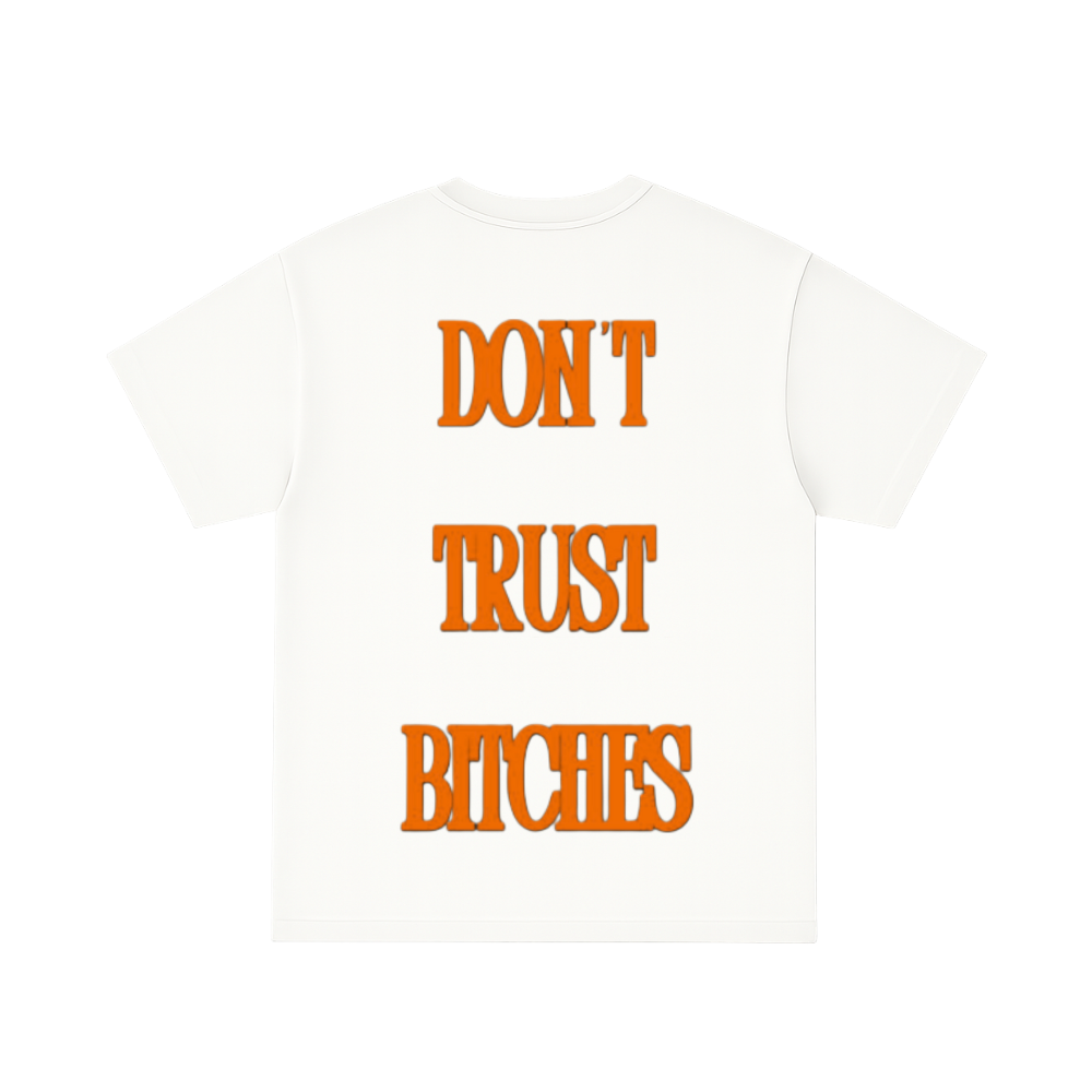 T-SHIRT DTB BIANCA - ARANCIONE GLITTER