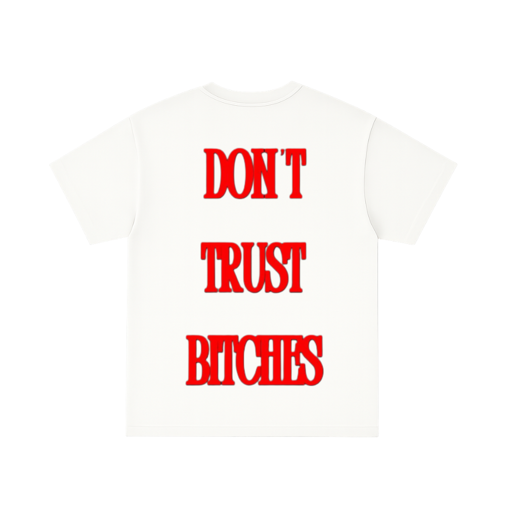 T-SHIRT DTB BIANCA - ROSSO GLITTER