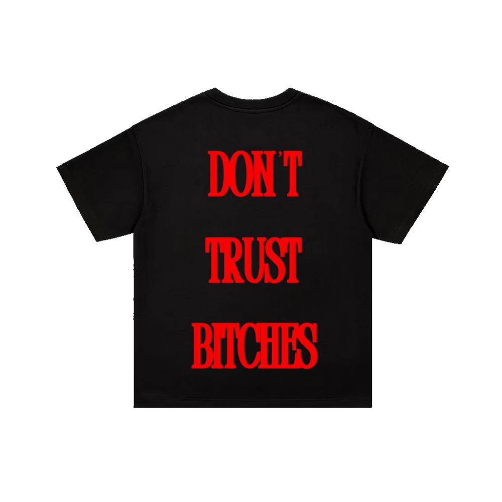 T-SHIRT DTB NERA - ROSSO GLITTER