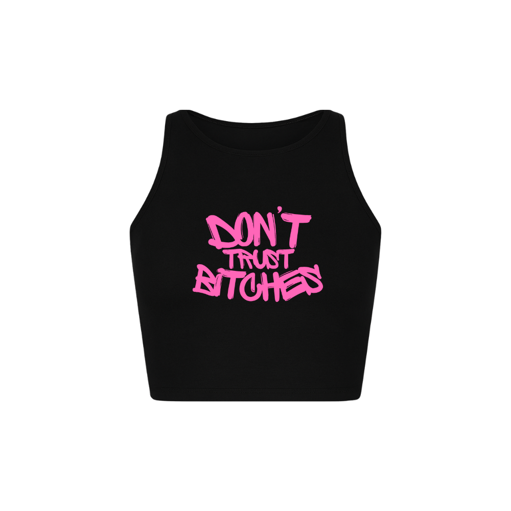 CROP TOP DTB NERO - ROSA GLITTER