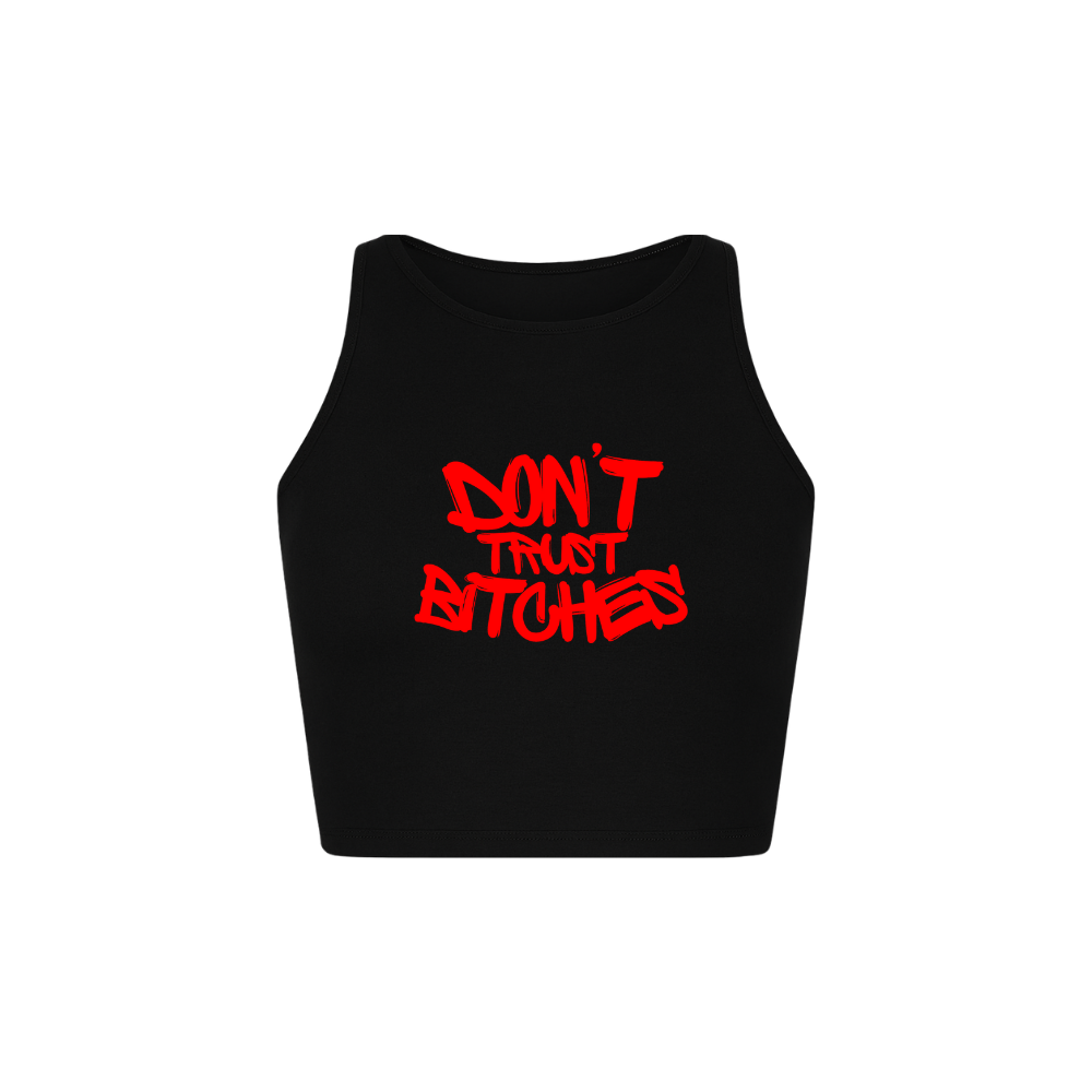 CROP TOP DTB NERO - ROSSA GLITTER