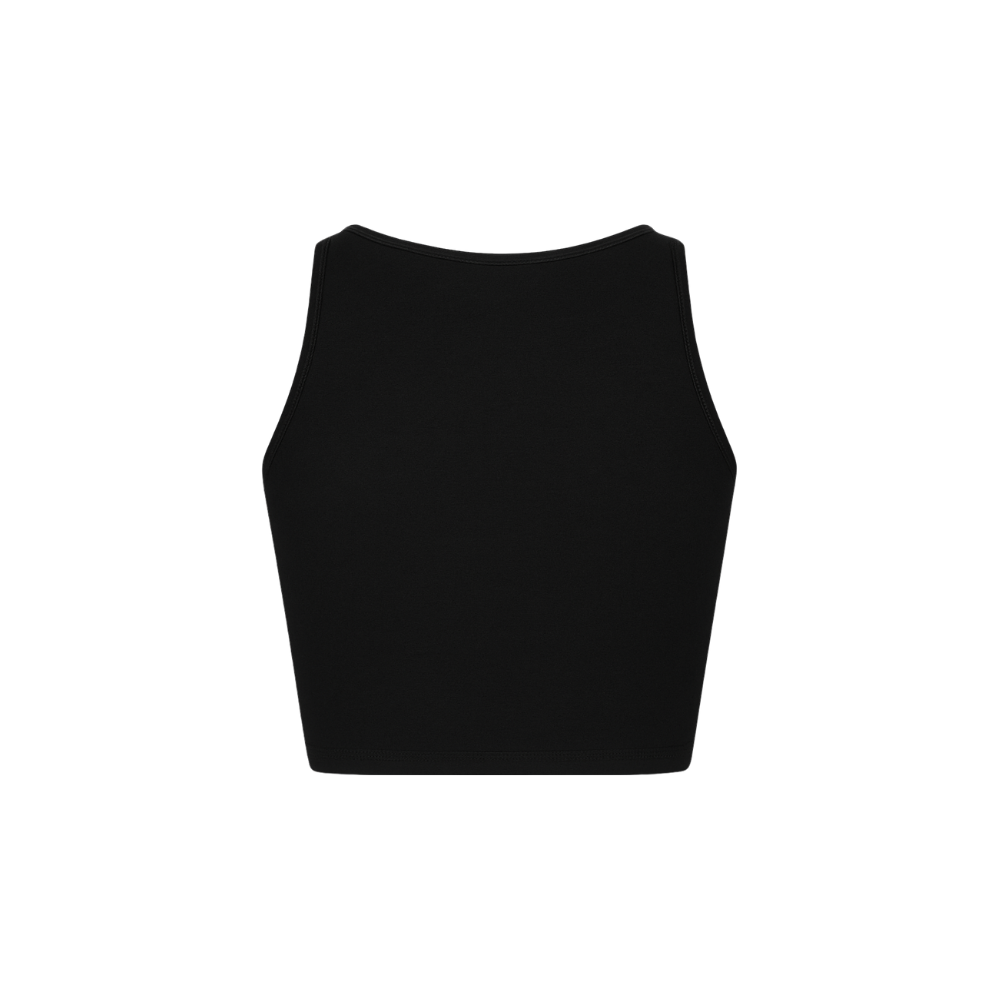 CROP TOP DTB NERO - ROSSA GLITTER