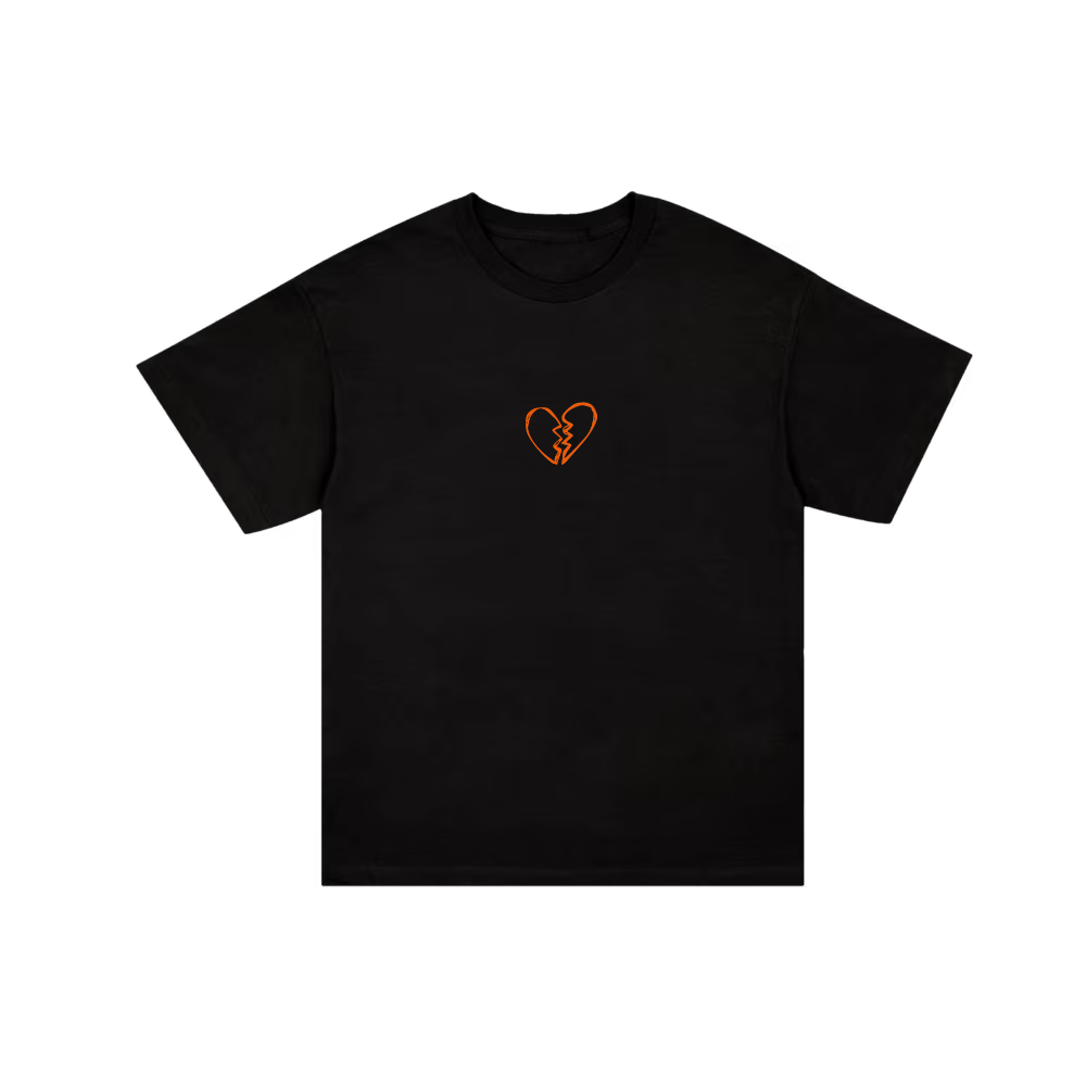 T-SHIRT DTB NERA - ARANCIONE GLITTER