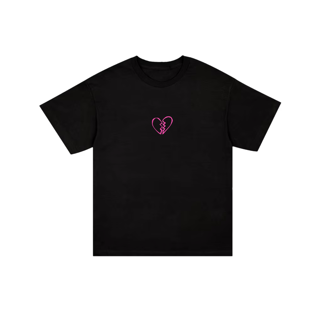 T-SHIRT DTB NERA - ROSA GLITTER