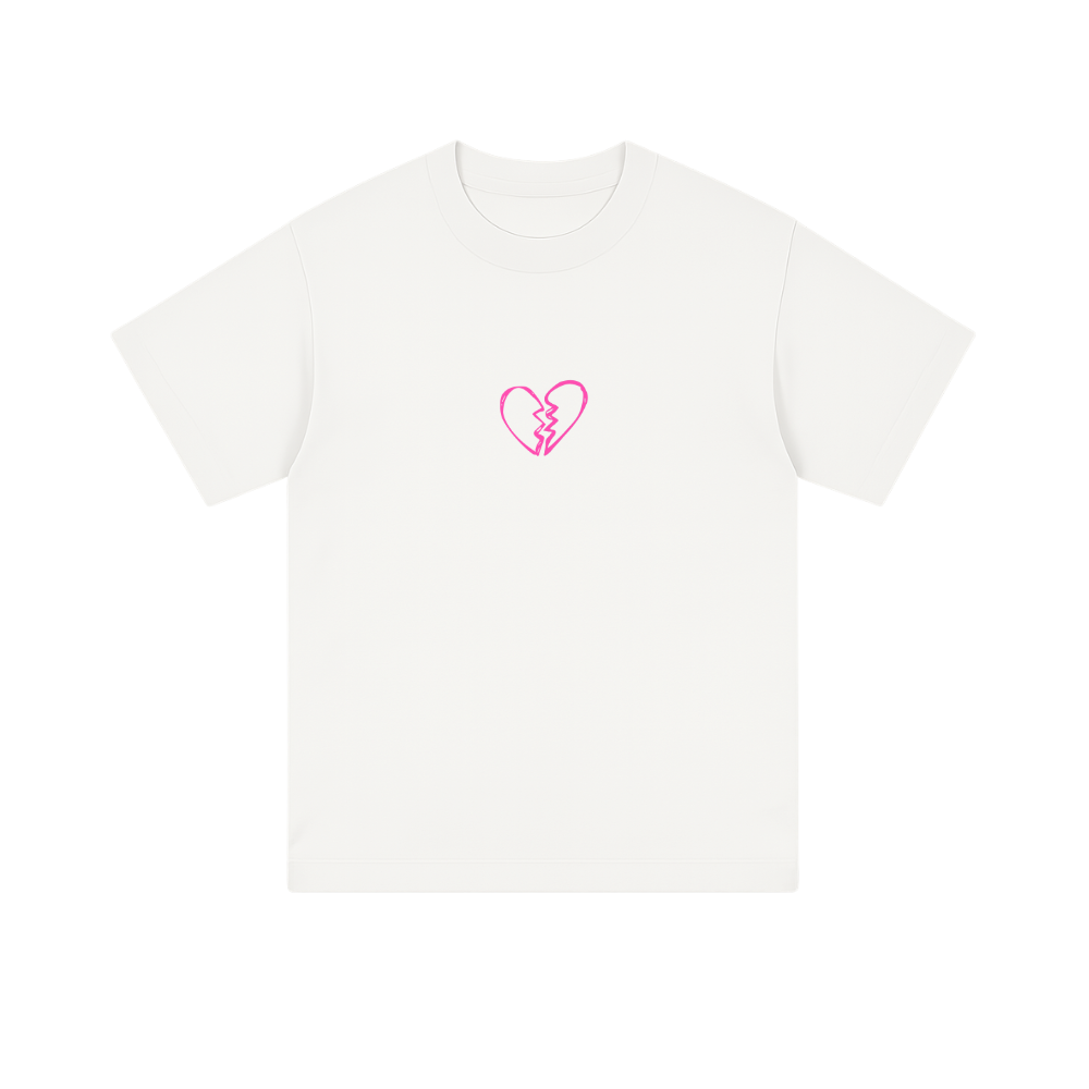 T-SHIRT DTB BIANCA - ROSA GLITTER